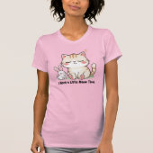 Cute Cat and Rabbit "I Need a Little Meow Time" Tシャツ (正面)