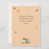 Cute Cat and Retro Pumpkins Happy Halloween Card シーズンカード (裏面)