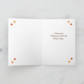 Cute Cat and Retro Pumpkins Happy Thanksgiving  カード (内部)