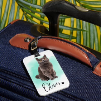 Cute Cat Artwork Luggage Tag – Gift for pet Lovers ラゲッジタグ