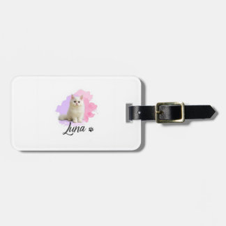 Cute Cat Artwork Luggage Tag – Luna ラゲッジタグ