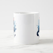 Cute Cat Artwork Mug – Gift for Animal Lovers ジャンボコーヒーマグカップ (正面)