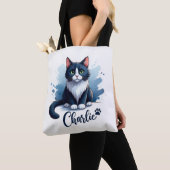 Cute Cat Artwork Tote – Gift for Cat Lovers トートバッグ (クローズアップ)