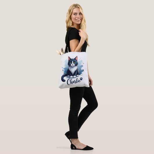 Cute Cat Artwork Tote – Gift for Cat Lovers トートバッグ (モデル)
