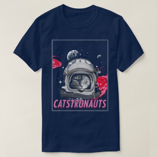 Cute Cat Astronaut Feline Space Pet Owner Science  Tシャツ (デザイン正面)