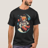Cute Cat Astronaut in Space Celestial Gifts Tシャツ (正面)