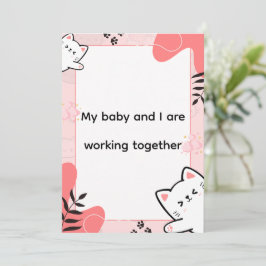 Cute Cat Birth Affirmation Art シーズンカード