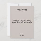 Cute Cat Birthday Card (裏面)