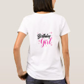 Cute Cat Birthday Girl Graphic T-Shirt Tシャツ (裏面)