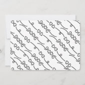 Cute Cat bride with elegant Hearts bridal shower 招待状 (裏面)