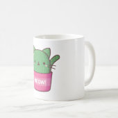 Cute Cat Cactus Plant Pun コーヒーマグカップ (正面右)
