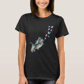 Cute Cat Catching Butterfly Kittens  Kitty Adoptio Tシャツ (正面)