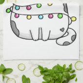 Cute Cat Christmas design キッチンタオル (折り畳み)