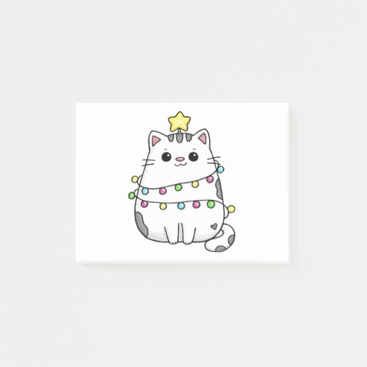 Cute Cat Christmas design  ポストイット (正面)