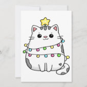 Cute Cat Christmas design  招待状 (正面)