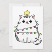 Cute Cat Christmas design  招待状 (裏面)