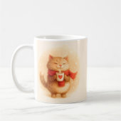Cute Cat Christmas Mug Wrap コーヒーマグカップ (左)