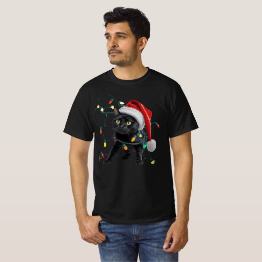 Cute Cat Christmas Tシャツ (正面フル)
