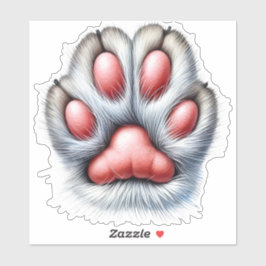 Cute cat claw custom-cut vinyl sticker – decorate  シール