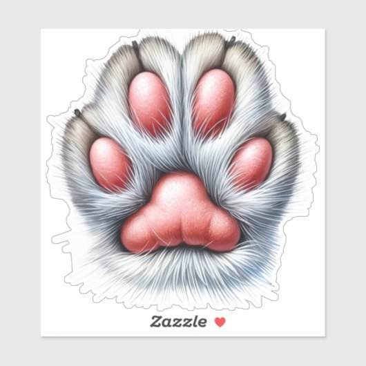 Cute cat claw custom-cut vinyl sticker – decorate  シール (シート)