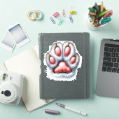 Cute cat claw custom-cut vinyl sticker – decorate  シール (iPadカバー)