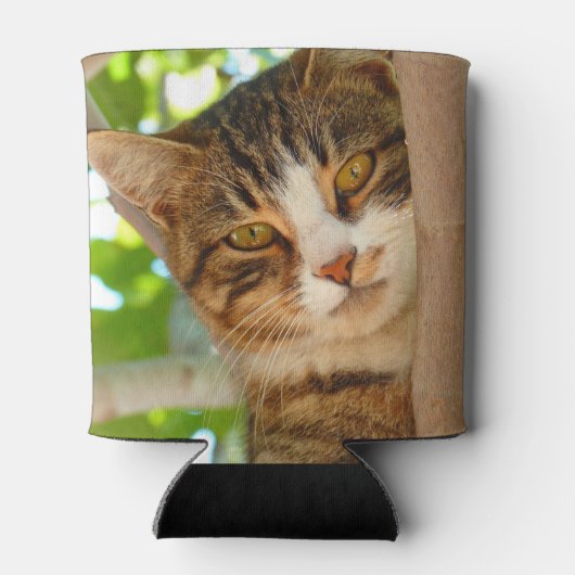 Cute Cat Climbing a Tree 缶クーラー (裏面)