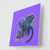 Cute Cat Clock Design スクエア壁時計 (傾斜)