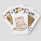 Cute Cat Coffee Love Language トランプ (裏面)