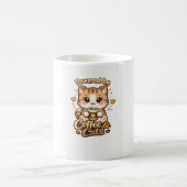 Cute Cat Coffee Lover Kawaii Design - Powered by C コーヒーマグカップ (中央)