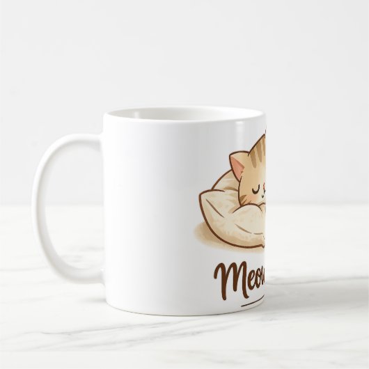 Cute Cat Coffee Mug – Adorable Cat Lover Gift, 11o コーヒーマグカップ (左)