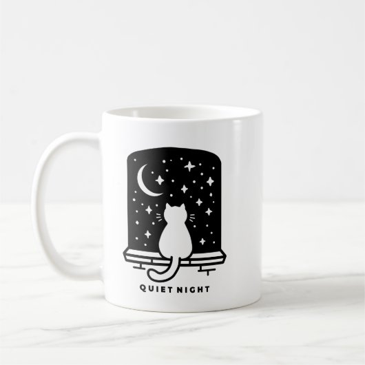 Cute Cat Coffee Mug Kawaii Cozy Gift for Cat Lover コーヒーマグカップ (左)