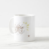 Cute Cat "Coffee Time" Typography Art Mug コーヒーマグカップ (正面左)
