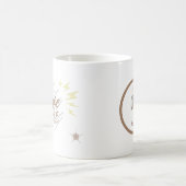 Cute Cat "Coffee Time" Typography Art Mug コーヒーマグカップ (中央)