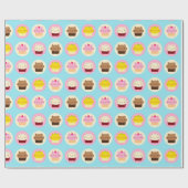 Cute Cat Cupcakes ラッピングペーパー (フラット)