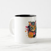 cute cat design ツートーンマグカップ (正面左)