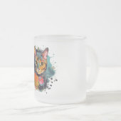cute cat design  フロストグラスマグカップ (正面右)
