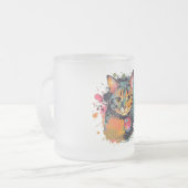 cute cat design  フロストグラスマグカップ (正面左)