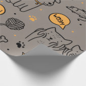 CUTE CAT&DOG ラッピングペーパー (角)