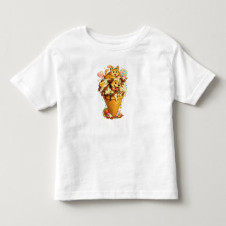 Cute Cat & Dog Best Friends Kids T-Shirt best Gift トドラーTシャツ