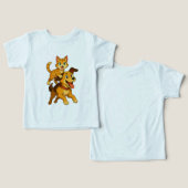 Cute Cat & Dog Kids T-Shirt -Perfect Beautif Gift  (デザイン正面&裏面)
