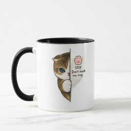 Cute Cat Don’t Touch My Mug Coffee Mug マグカップ