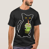 Cute Cat Drinking Tea  Tea  Costume Tea Tシャツ (正面)