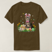 Cute Cat Easter Day Bunny Eggs Costume Gift Mens W Tシャツ (デザイン正面)