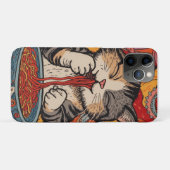 Cute Cat Eating Ramen Case-Mate iPhoneケース (裏面(横))