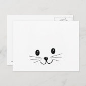 Cute Cat Face. ポストカード (正面/裏面)