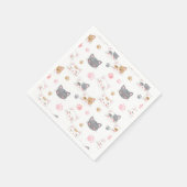 Cute cat faces smiling cats pattern スタンダードカクテルナプキン (角)