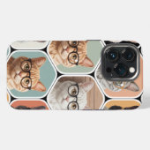 Cute Cat Faces with Glasses iPhoneケース (裏面横)