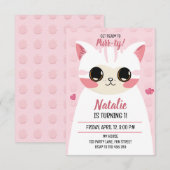 Cute cat first birthday  案内状 (正面/裏面)