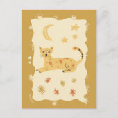 Cute Cat Folk Art  - Artist Postcard ポストカード (正面)