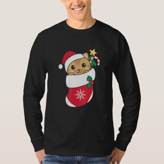 Cute Cat For Christmas Cat 1 Tシャツ (正面)